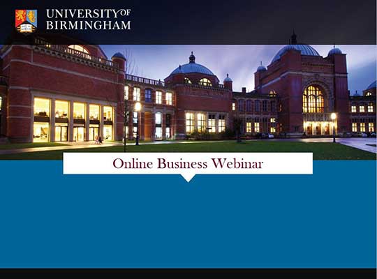 Online MBA Degree Programme  University of Birmingham