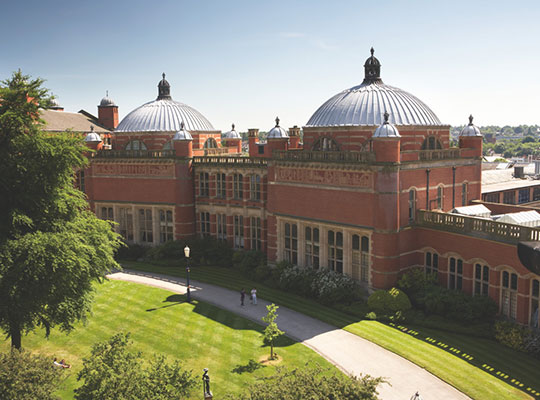 University of Birmingham building with domes